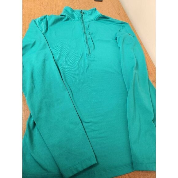 Nike Pro Dri-fit GREEN Quarter Zip Pullover Size XL - Picture 1 of 10